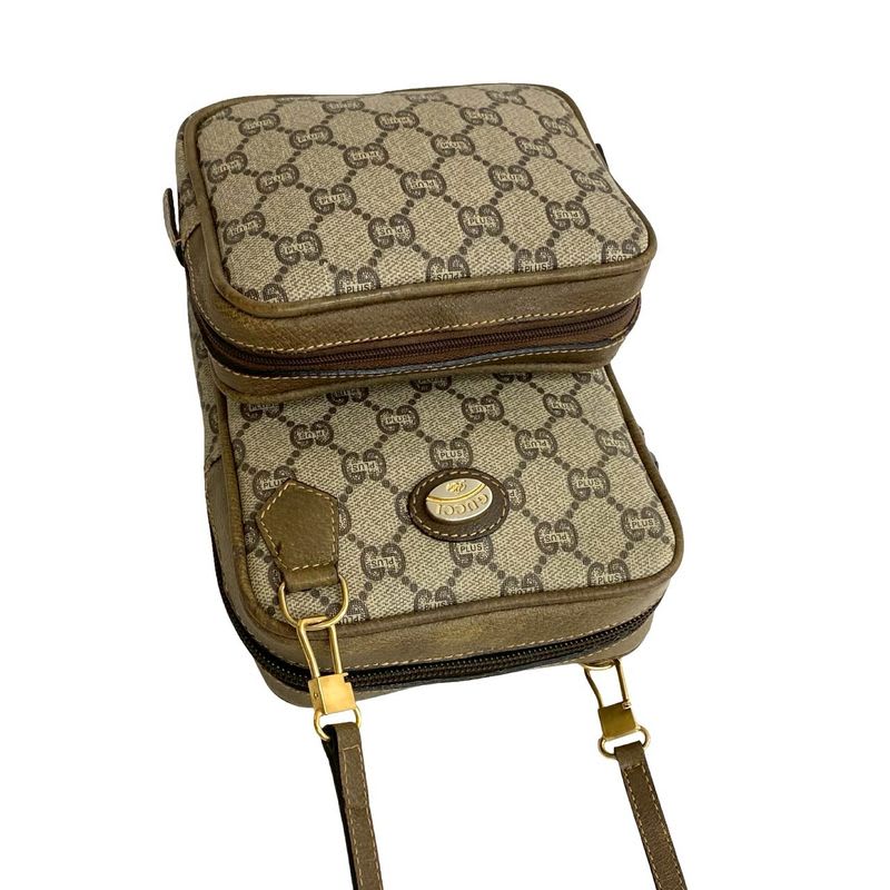 Gucci Vintage Plus Logo Hardware Leather Mini Shoulder Bag — view 5