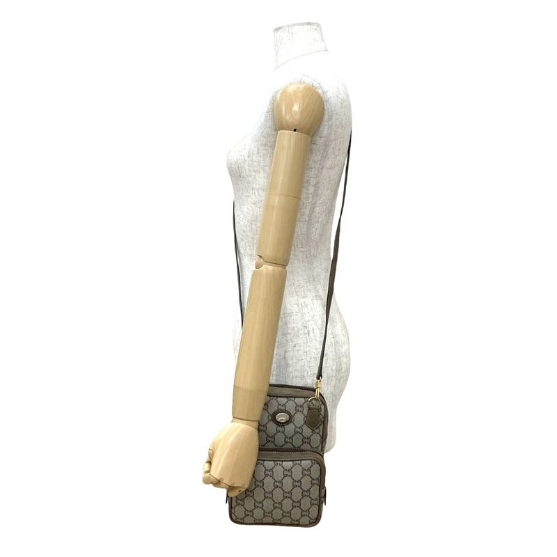 Gucci Vintage Plus Logo Hardware Leather Mini Shoulder Bag — view 3