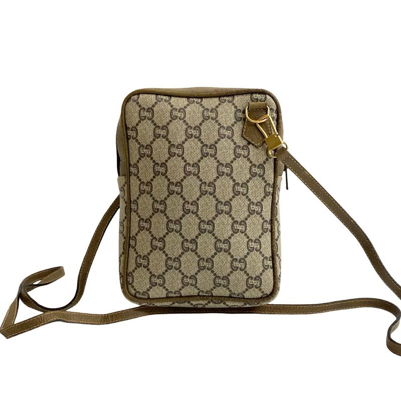 Gucci Vintage Plus Logo Hardware Leather Mini Shoulder Bag — view 4