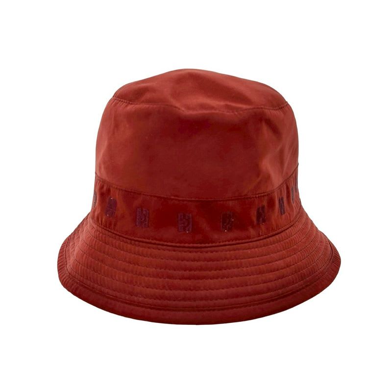 Hermes Bucket Hat Embroidery Polyester Nylon Acetate Accessory Red 29775 — view 6