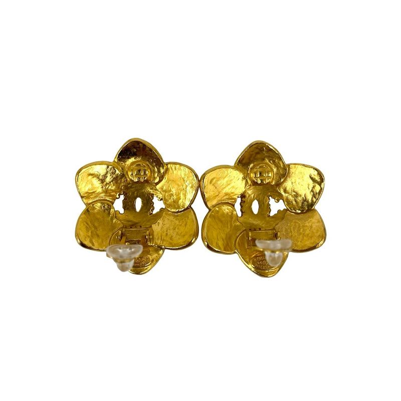 Chanel Vintage Coco Mark Motif Earrings Ear Cuff Accessory Small 95A — view 6