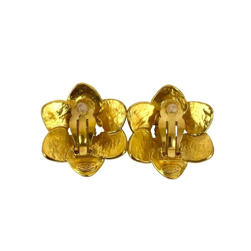 Chanel Vintage Coco Mark Motif Earrings Ear Cuff Accessory Small 95A — view 7
