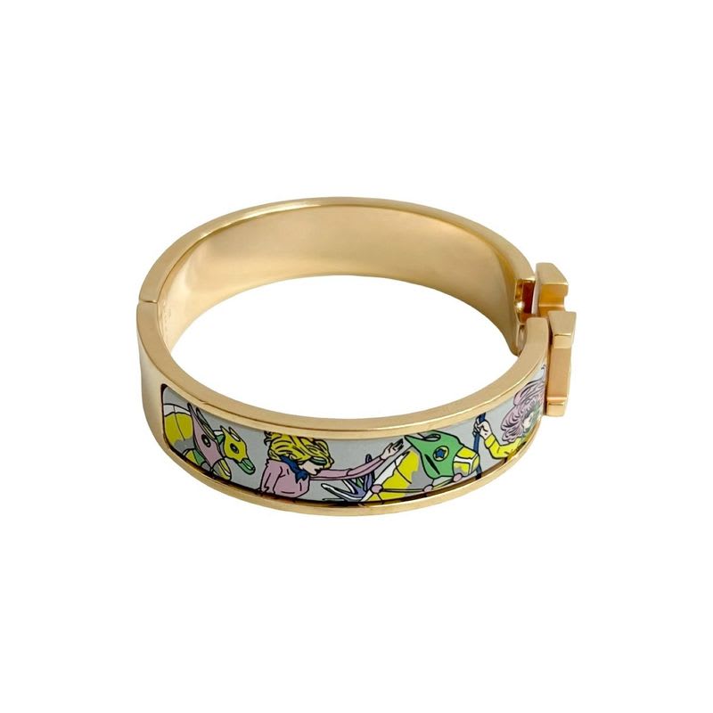Hermes Click H Bracelet Bangle Accessory Gold Multicolor 16550 — view 5