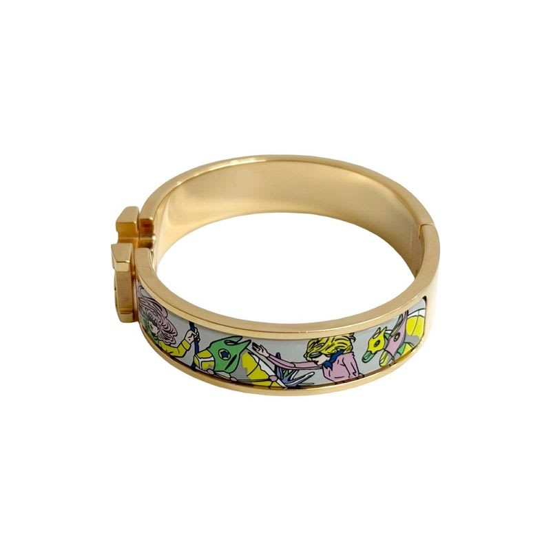 Hermes Click H Bracelet Bangle Accessory Gold Multicolor 16550 — view 4