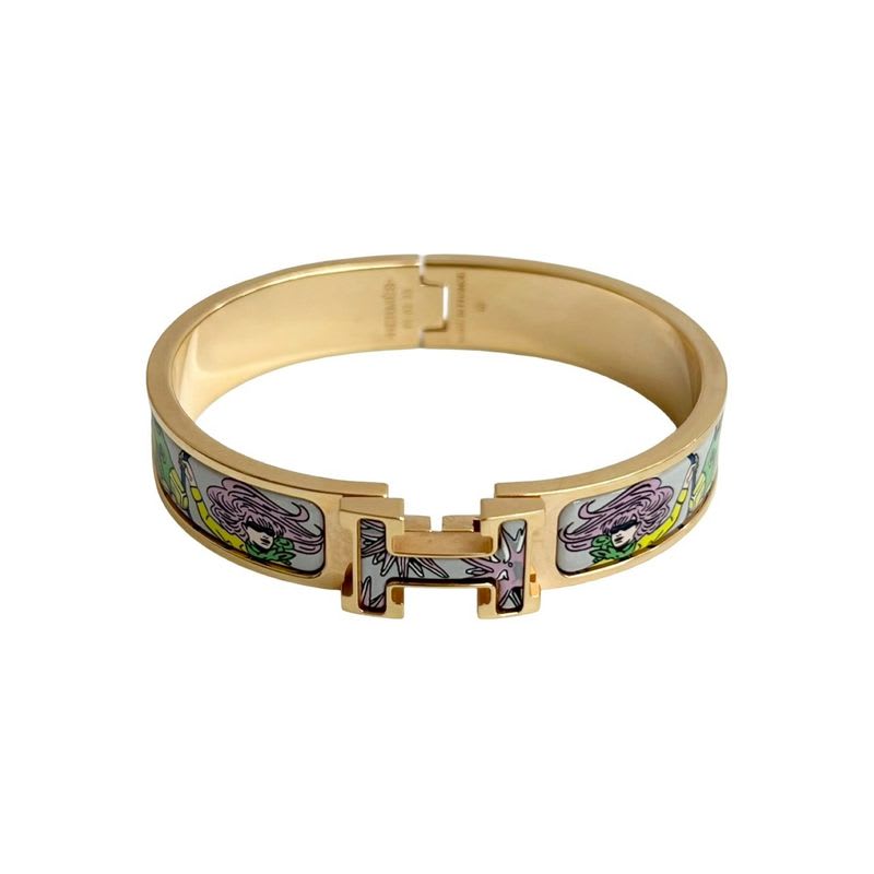 Hermes Click H Bracelet Bangle Accessory Gold Multicolor 16550 — view 6