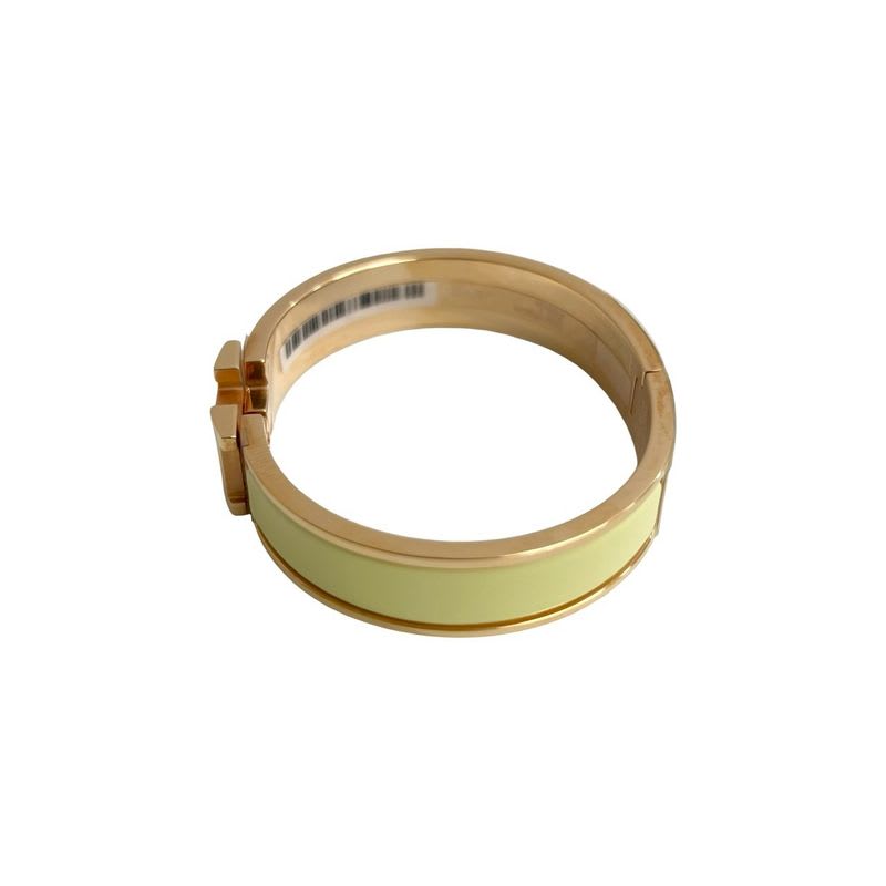 Hermes Click H Bracelet Bangle Accessories Gold Yellow — view 4