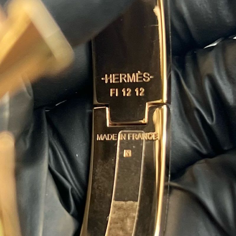 Hermes Click H Bracelet Bangle Accessories Gold Yellow — view 3