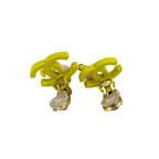 Chanel Coco Mark Motif Plastic Earrings Ear Cuff Accessory Gold 03S — view 6