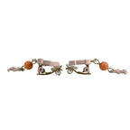 Chanel Coco Mark Motif Earrings Ear Cuff Accessories Gold Pink 03S — view 3