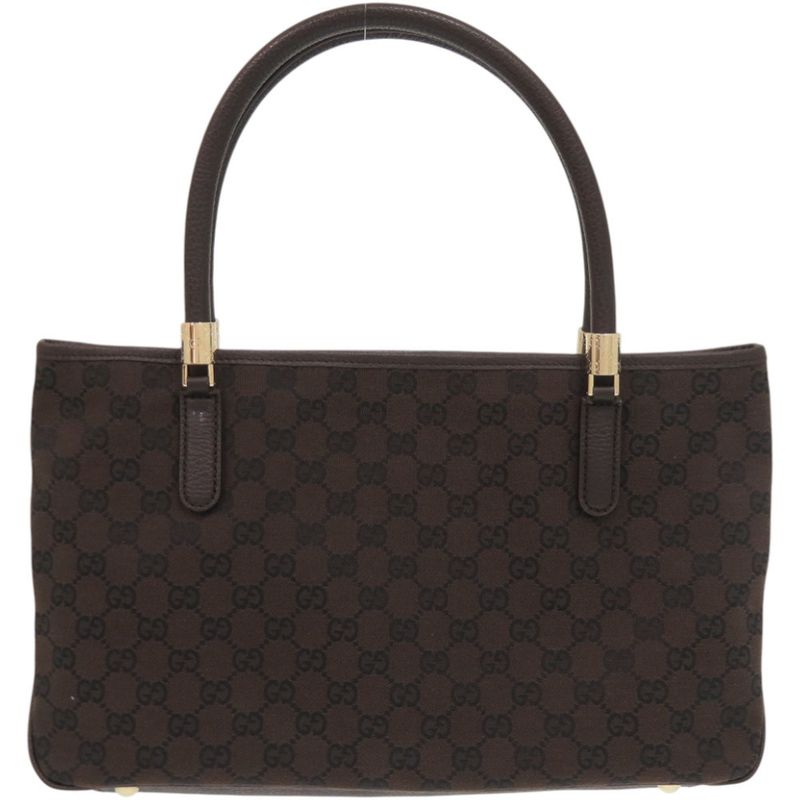Gucci GG Canvas Gold Hardware Brown Tote Bag 0790 — view 2