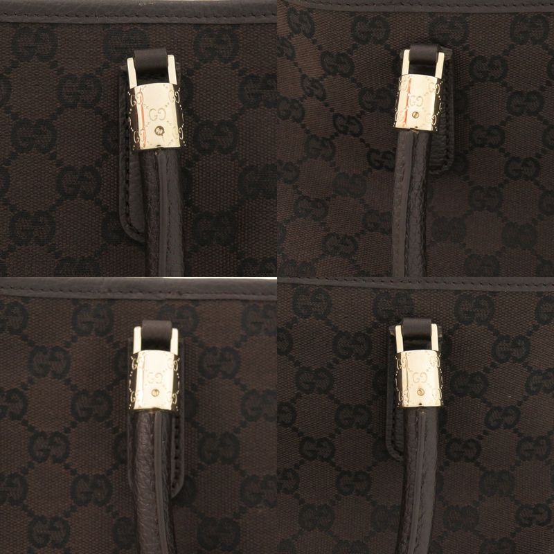 Gucci GG Canvas Gold Hardware Brown Tote Bag 0790 — view 8