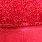Gucci Tricolor Print Zip Around Wallet Canvas Leather Red Long — view 8