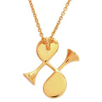 Hermes Col H GP Swift Mauve Pale Gold Hardware Necklace 0834 — view 4