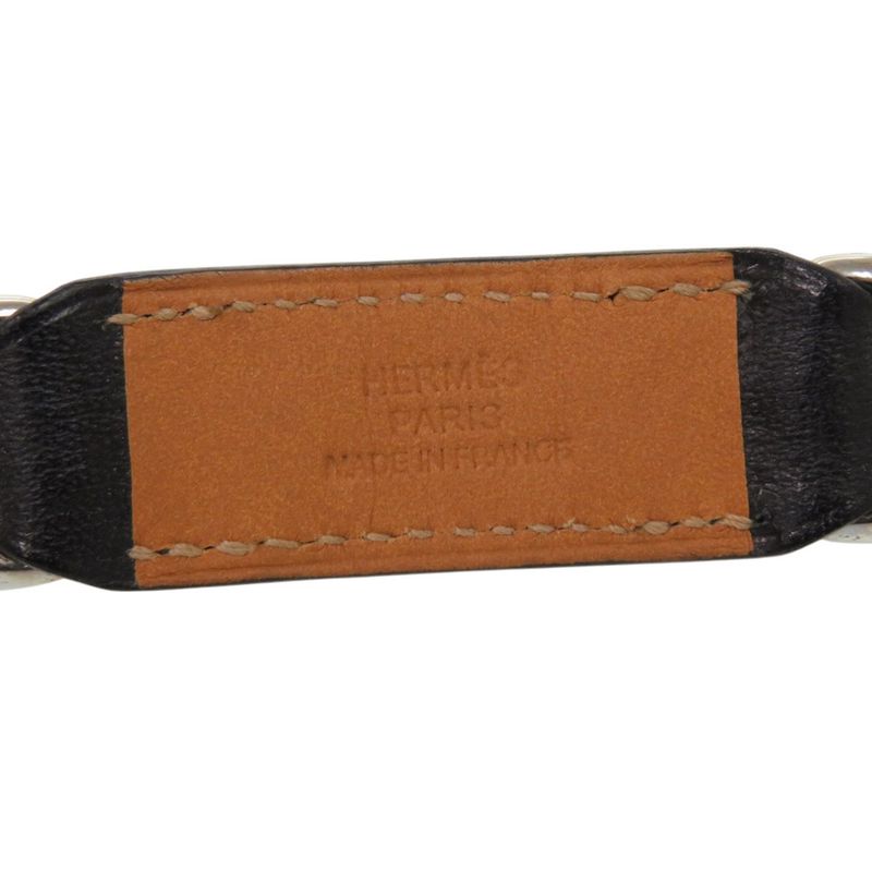 Hermes Necklace Box Chain Vauvalenier Metal Black Choker 0930 — view 4