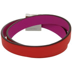 Hermes Dubretour Infini Medor Leather Metal Orange Purple Bicolor Bracelet 0160 — view 4