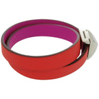 Hermes Dubretour Infini Medor Leather Metal Orange Purple Bicolor Bracelet 0160 — view 6