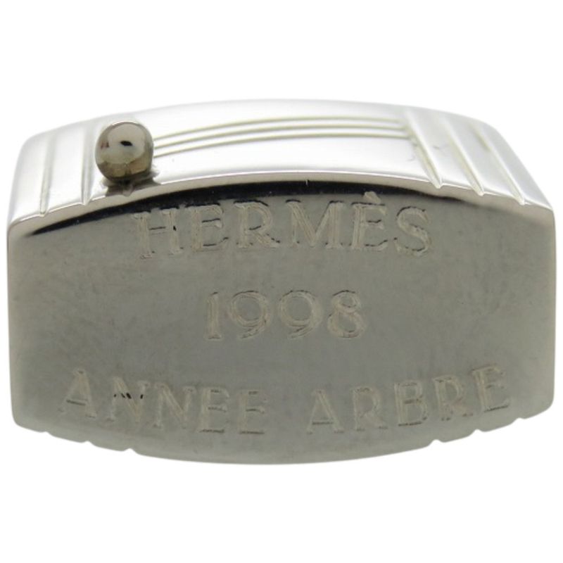 Hermes Pendant Top Annee Arbre 1998 sap Cadenas Metal Silver Key Holder 0105 — view 4