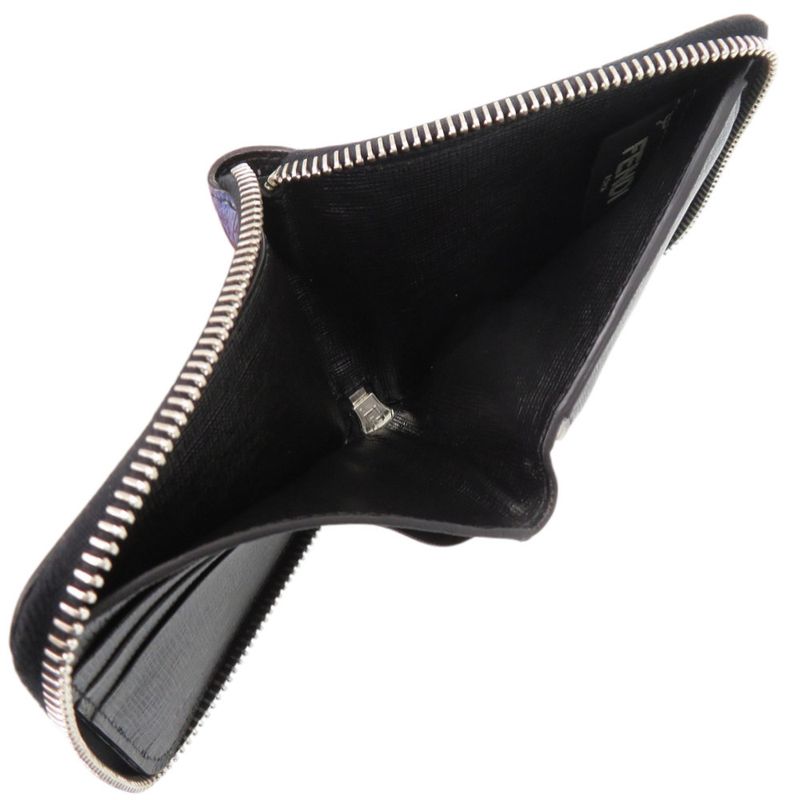 Fendi Chain 7 M0197 Leather Blue Bifold Wallet 1367 — view 5