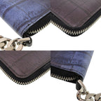 Fendi Chain 7 M0197 Leather Blue Bifold Wallet 1367 — view 8