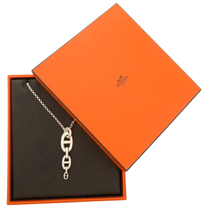 Hermes Chaine D'ancre Ancienne 22 925 Silver Necklace 1191 — view 3