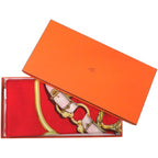Hermes Carre 140 Cavalcadour Cashmere Silk Red Scarf 1379 — view 2