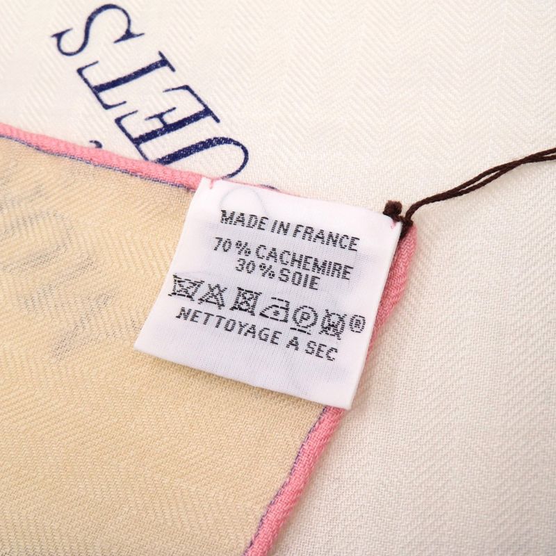 Hermes Carre Geant 140 MORS A Jouets Horsebit Cashmere Silk Black Scarf — view 4