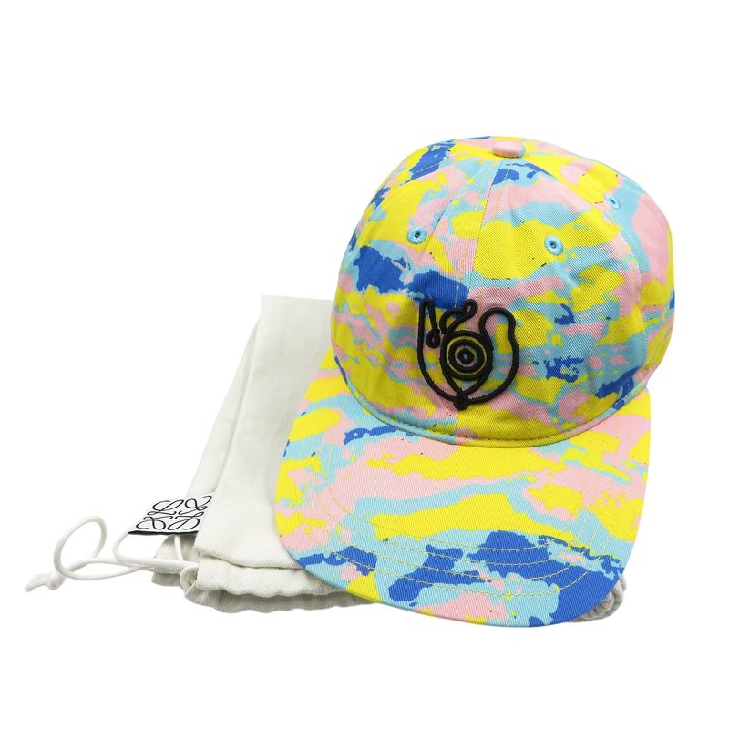 Loewe EYE Nature Baseball Cap Cotton Silver Hardware Multicolor 0570 — view 3