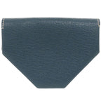 Hermes Le Vencatre Chevre Silver Hardware Stamped H Coin Case Blue 1208 — view 2