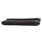 Gucci Long Wallet Diamante Fabric Leather Wool Black and Brown Gold Hardware — view 3