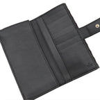 Gucci Long Wallet Diamante Fabric Leather Wool Black and Brown Gold Hardware — view 8