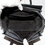 Celine Hand Tote Shoulder Bag Luggage Nano Shopper Drummed Calfskin Black 2-Way — view 5
