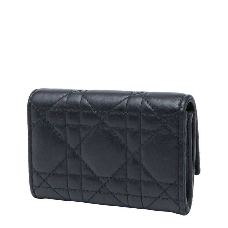Dior Cannage Jolie Grisine S3102 Unjb Black Lambskin — view 2