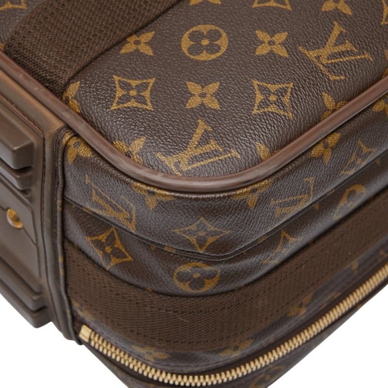 Louis Vuitton Monogram Satellite 53 Suitcase Travel Bag Brown — view 6