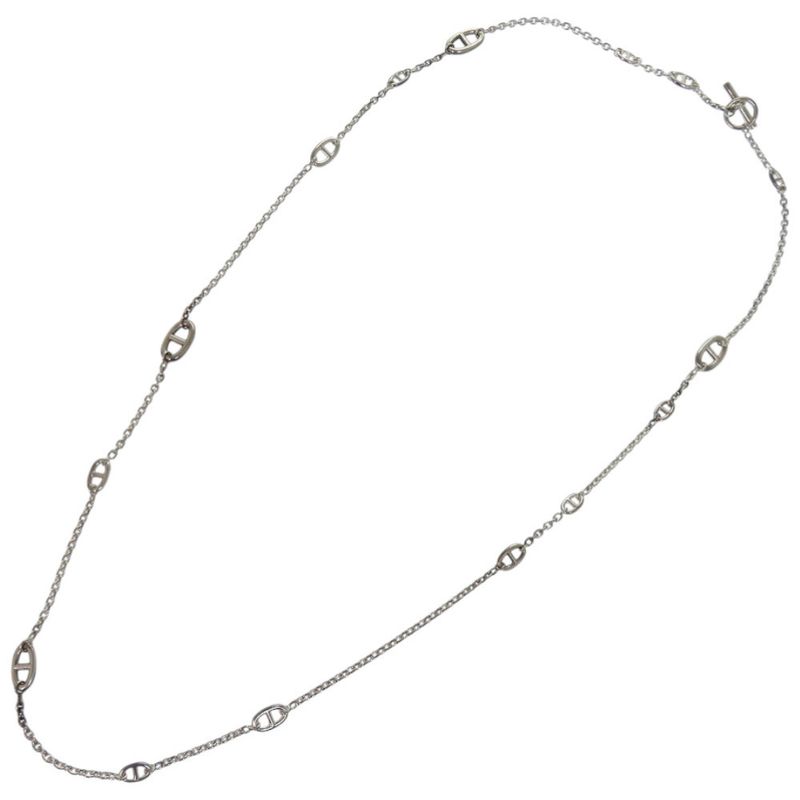 Hermes Chaine D'ancre 925 Silver Necklace 1411 — view 4