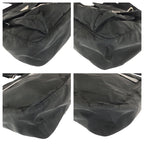 Prada Tessuto Triangle Logo Plate Black Silver Hardware Nylon Leather — view 3