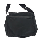 Prada Tessuto Triangle Logo Plate Black Silver Hardware Nylon Leather — view 2