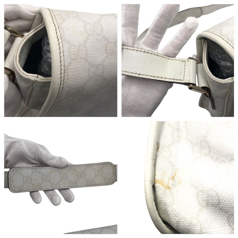 Gucci Sherry Line White Leather Shoulder Bag Messenger — view 5