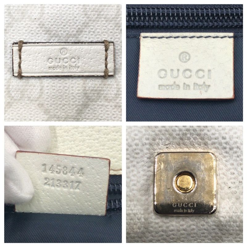 Gucci Sherry Line White Leather Shoulder Bag Messenger — view 4