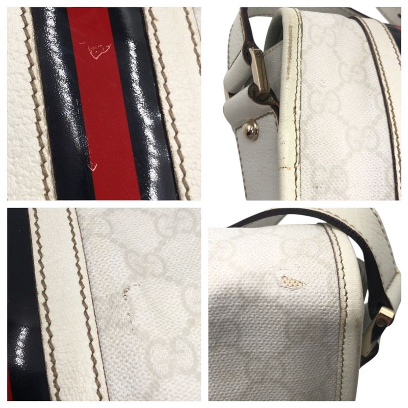 Gucci Sherry Line White Leather Shoulder Bag Messenger — view 7