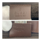 Gucci Sherry Line Brown Beige Silver Hardware Leather Tote Bag Handbag — view 4