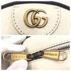 Gucci Adidas Collaboration Marmont White Black Leather Shoulder Bag — view 5
