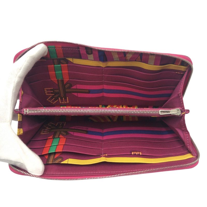 Hermes Azap Long Silk Inn Pink Rose Tillian Silver Hardware Vaux Epson — view 8