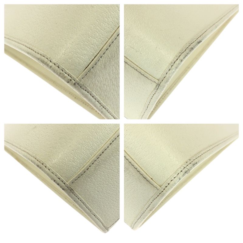 Gucci Jackie White Ivory Silver Hardware Leather 002 1064 Tote Bag Handbag — view 3