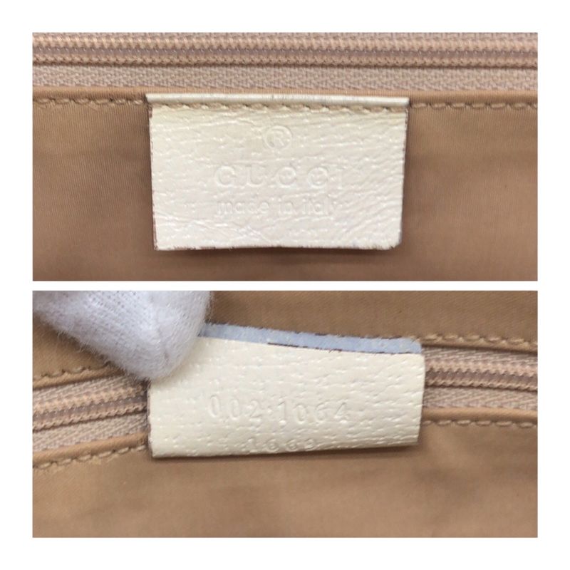 Gucci Jackie White Ivory Silver Hardware Leather 002 1064 Tote Bag Handbag — view 4