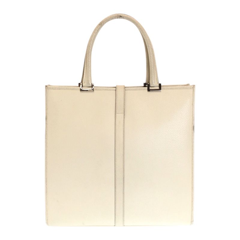Gucci Jackie White Ivory Silver Hardware Leather 002 1064 Tote Bag Handbag — view 2