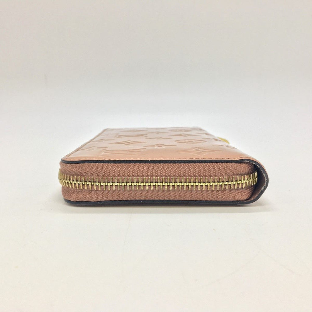 Louis Vuitton Vernis Zippy Wallet Rose Velour Beige — view 3