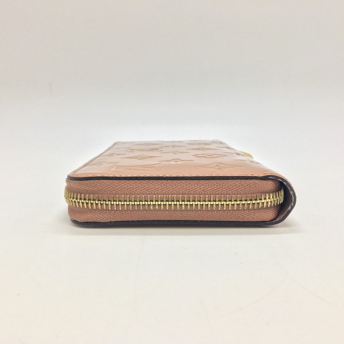 Louis Vuitton Vernis Zippy Wallet Rose Velour Beige — view 3
