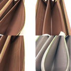 Louis Vuitton Vernis Zippy Wallet Rose Velour Beige — view 5