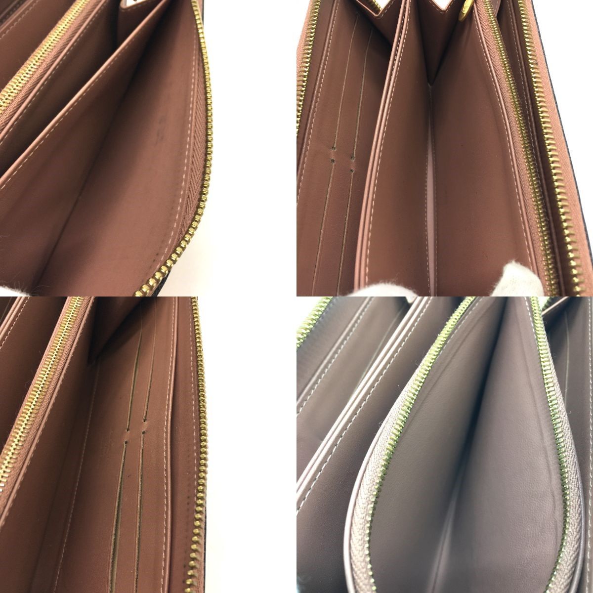 Louis Vuitton Vernis Zippy Wallet Rose Velour Beige — view 5