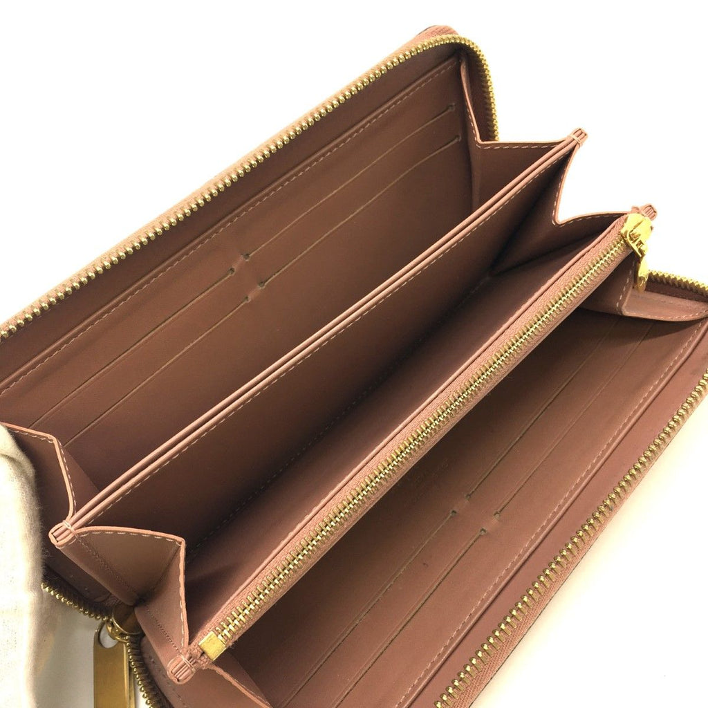 Louis Vuitton Vernis Zippy Wallet Rose Velour Beige — view 4